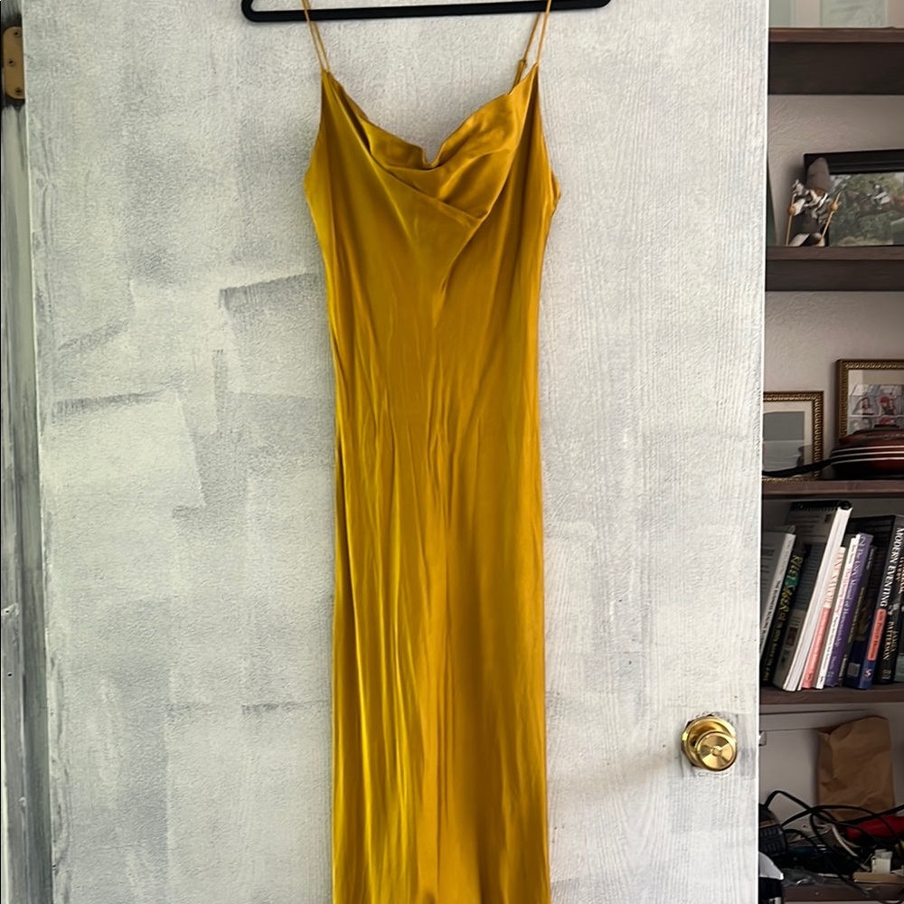 Zara Mustard Yellow Midi Dress